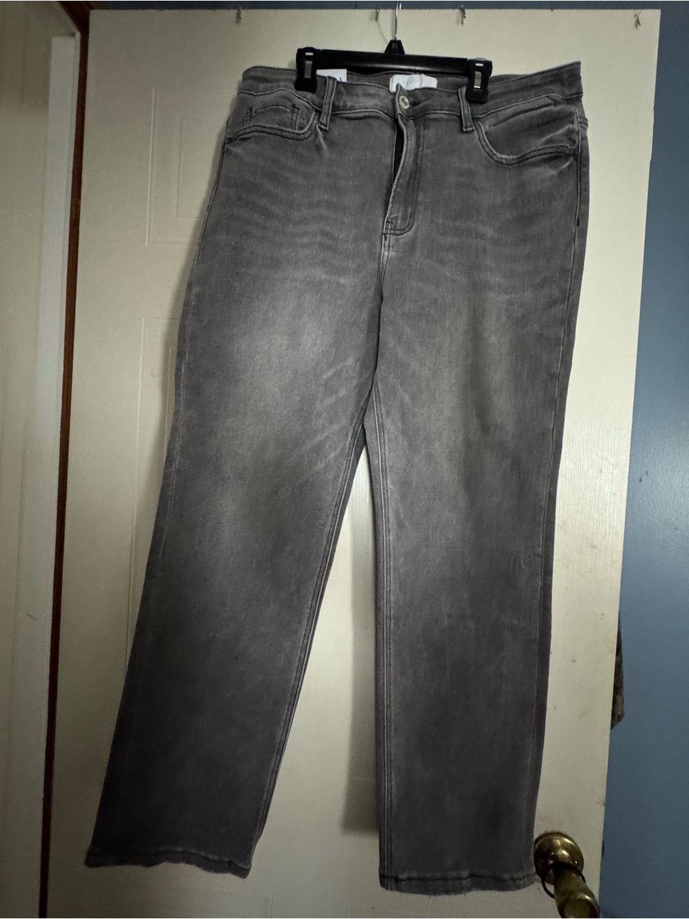 High Rise Stretch Slim Straight